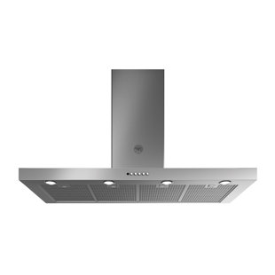 Bertazzoni 600 Cubic Feet Per Minute Ducted Wall Mount Range Hood with Mesh Filter and Light Included