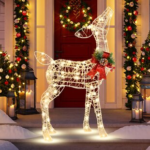 THE HOLIDAY AISLE® Christmas Lighted Reindeer Lighted Display