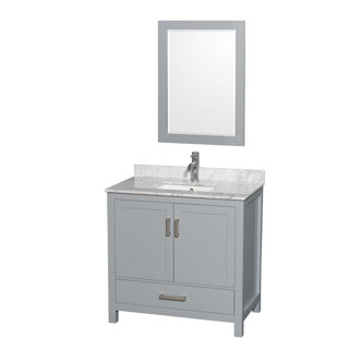 WYNDHAM COLLECTION Sheffield 36" Single Bathroom Vanity Set with Mirror