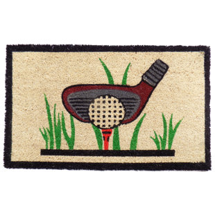 ARLMONT & CO. Hallowell Golf 30 in. x 18 in. Non-Slip Outdoor Door Mat