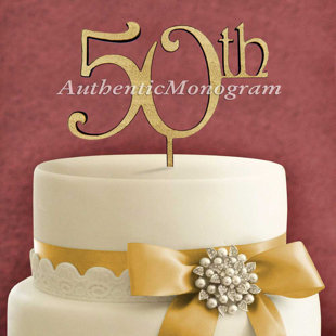 AMONOGRAM ART UNLIMITED Wood Cake Topper