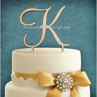 AMONOGRAM ART UNLIMITED Wood Cake Topper