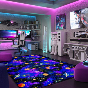 Space Explorer Fluorescent Area Rug by Joy Carpets