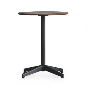 ZENTIQUE Nico Round Solid Wood Top Metal Base Dining Table