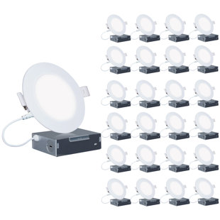 INFIBRITE 6.3'' Dimmable Air-Tight IC Rated LED Canless Recessed Lighting Kit (Set of 24)