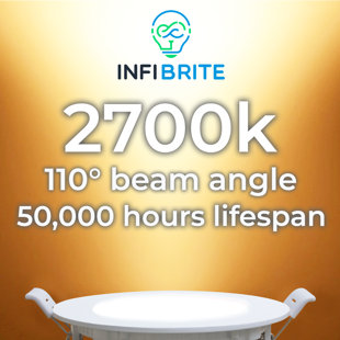 INFIBRITE 6'' Dimmable Air-Tight IC Rated LED Canless Recessed Lighting Kit (Set of 24)