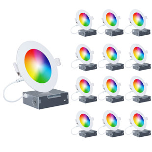 INFIBRITE 4" Ultra Slim Tunable CCT IC LED Canless Recessed Lighting Kit (Set of 12)