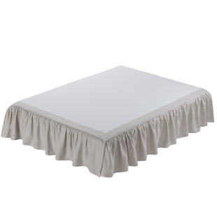 MEADOWPARK Stone Washed French Linen Ruffled 16 inch Bed Skirt
