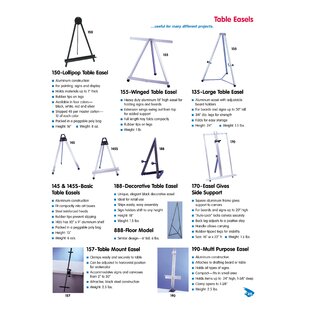 Testrite Folding Metal Tripod Easel (Set of 3)