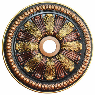FROMPLAINTOBEAUTIFULINHOURS Sunshine Illusion II 27" D Polyurethane Hand Painted Ceiling Medallion