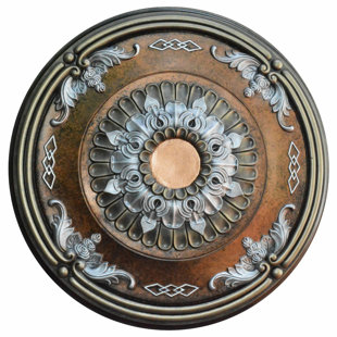 FROMPLAINTOBEAUTIFULINHOURS Snowy Daybreak 26" D Polyurethane Hand Painted Ceiling Medallion