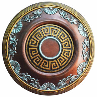 FROMPLAINTOBEAUTIFULINHOURS Greek Memories 25" D Polyurethane Hand Painted Ceiling Medallion