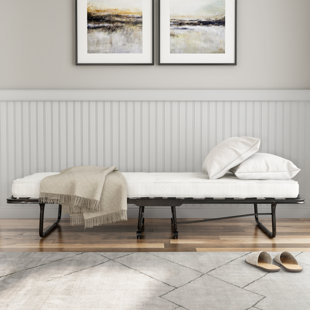 ALWYN HOME Amani 16.5'' Folding Bed Frame with Mattress Included