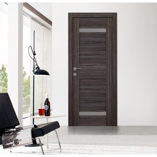 BELLDINNI Imma Paneled Manufactured Wood and Glass Standard Door Slab