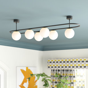 MERCURY ROW Falko Glass Semi Flush Mount