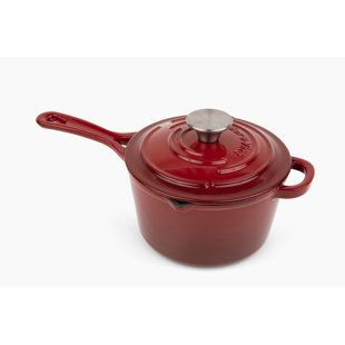 Larder & Vine 2.2 qt. Cast Iron Saucepan with Lid