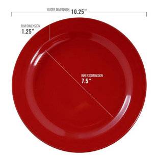 SMARTY HAD A PARTY Holiday Round Disposable Dinner Plate for 120 Guests (Set of 120)