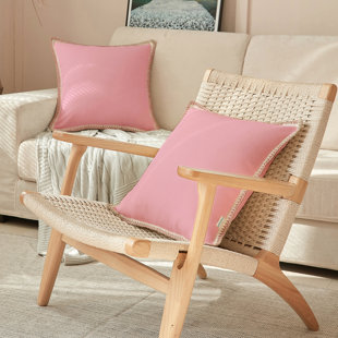 FY FIBER HOUSE Fringed Pillow Cover (Set of 2)