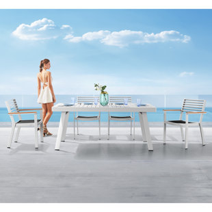 HIGOLD York Rectangular 6 - Person 70.9" Long Teak Dining Set