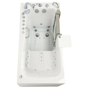ELLA WALK IN BATHS Ultimate 30"x60" Acrylic Air and Hydro Massage + Independent Foot Massage Walk-In-Bathtub