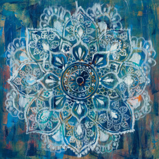 LANGLEY STREET Leinwandbild Mandala in Blue II von Danhui Nai
