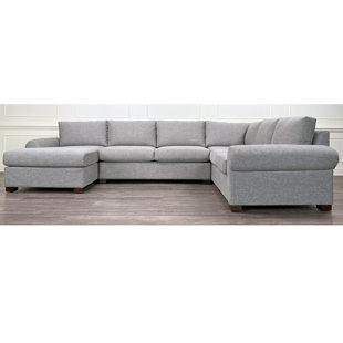 EDGECOMBE FURNITURE 140" Wide Right Hand Facing Sleeper Corner Sectional