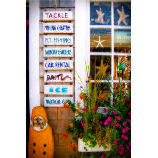 BUY ART FOR LESS Bait Shop by Jobe Waters Photographic Print on Wrapped Canvas
