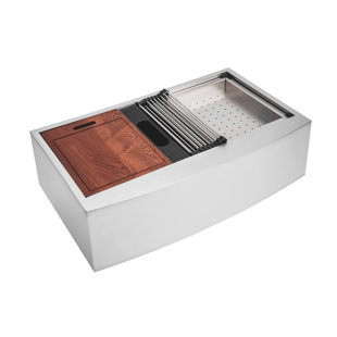 EMODERNDECOR 42" L x 21" W Farmhouse Kitchen Sink