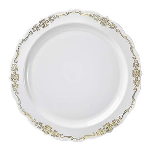 SMARTY HAD A PARTY Disposable Plastic Wedding Salad Plate for 120 Guests