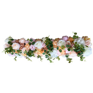 JOYDING 3.3ft Artificial Rose Garland Silk Flowers Vines Wedding Arch Party DIY Decor