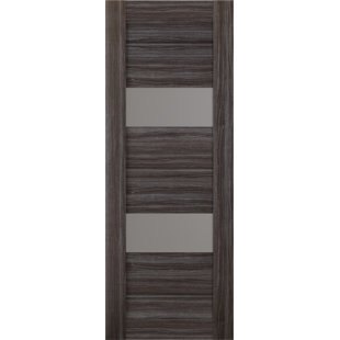 BELLDINNI Vita Solid Manufactured Wood and Glass Paneled Prefinished Standard Door Slab