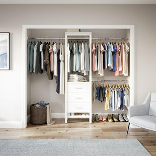 CLOSETS BY LIBERTY 48'' - 91.9686'' Closet System (Can Be Cut To Fit)