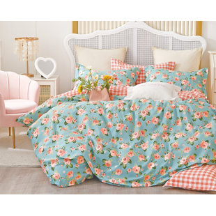 SAY YES BEDDING Cotton Twill Floral Comforter Set