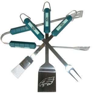 SISKIYOU PRODUCTS NFL Stainless Steel Dishwasher Safe Grilling Tool Set