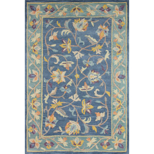 DARYA HOME Wool Floral Rug
