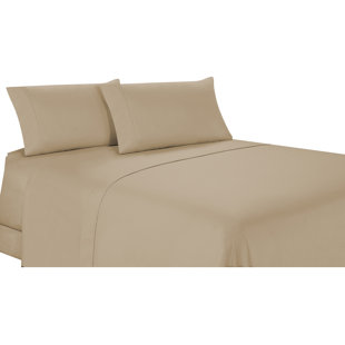 CATHAY HOME, INC Microfiber Sheet Set in Dark Cream