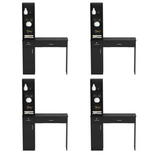 BURENMETO Beauty Salon Styling Barber Stations Hair Equipment and Furniture (Set of 4)