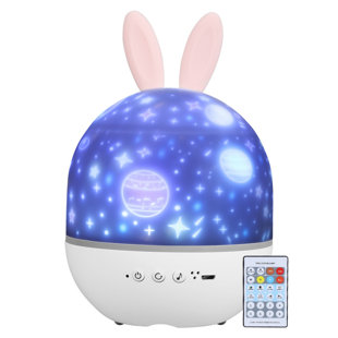 PANARCISS 360° Rotation Rechargeable Night Light Projection Lamp With Music