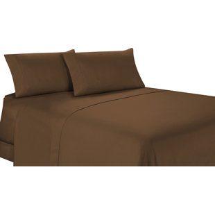 CATHAY HOME, INC 100% Microfiber Sheet Set in Light Brown