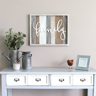 HIGHLAND DUNES Family Wood Wall Décor