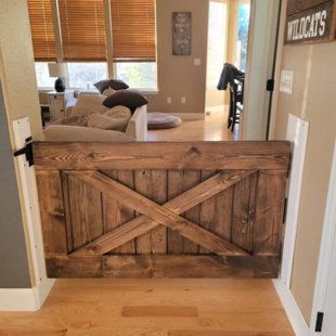 STUMPS CUSTOM WOOD 36'' x 36'' Solid Wood Paneled without Installation Hardware Kit Barn Door