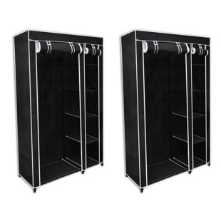 REBRILLIANT 75 cm mobiler Kleiderschrank Prevatte (Set besteht aus 2)