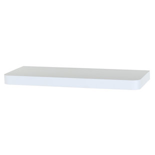 CORE PRODUCTS Floating Narrow Wall Shelf, Rounded Front Corners, Foiled Finish