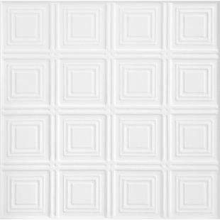 ARMSTRONG WORLD INDUSTRIES Tincraft Flush Tegular 9/16 2 ft. x 2 ft. Drop-in Mineral Fiber Ceiling Tile in White