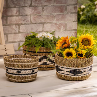 BAYOU BREEZE Decorative Woven Rope Baskets Set Of 3