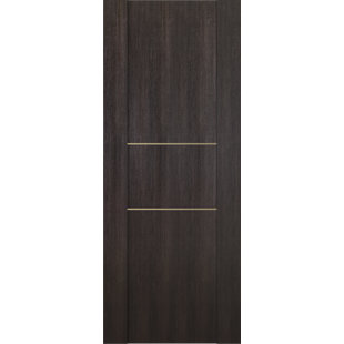 BELLDINNI Avon 01 2H GOLD 79.37'' Solid + Manufactured Wood Paneled Slab Door