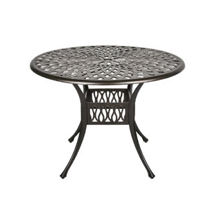 GIODIR Round Metal Outdoor Dining Table