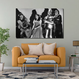 WOODYMOOD " The Wizard Of Oz Movie Entertainment Scarecrow Cowardly Lion Dorothy Gale Judy Garland Tin Man Canvas Wall Art Decor Print Sticker "