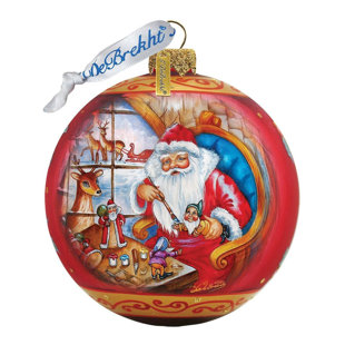 G DEBREKHT Holiday Splendor Glass Hanging Figurine Ornament