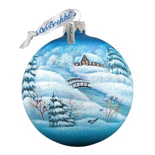 G DEBREKHT Holiday Splendor Glass Ball Ornament